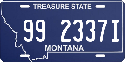 MT license plate 992337I