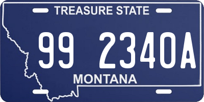 MT license plate 992340A