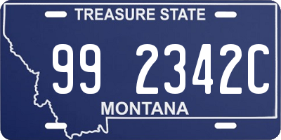 MT license plate 992342C