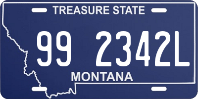 MT license plate 992342L