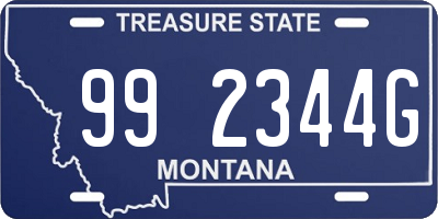 MT license plate 992344G