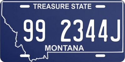 MT license plate 992344J