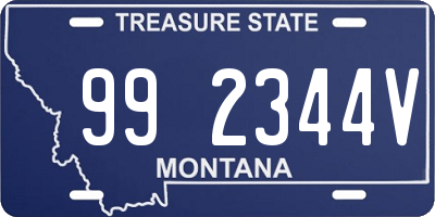 MT license plate 992344V