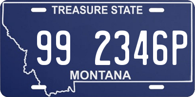 MT license plate 992346P