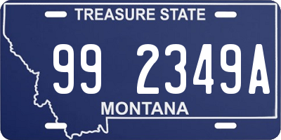 MT license plate 992349A