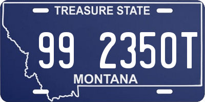 MT license plate 992350T