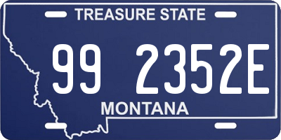 MT license plate 992352E