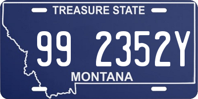 MT license plate 992352Y