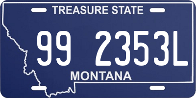 MT license plate 992353L