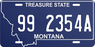 MT license plate 992354A