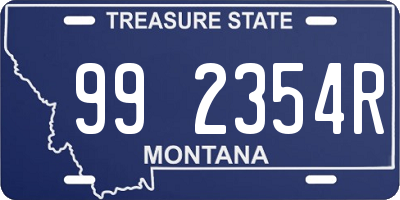 MT license plate 992354R