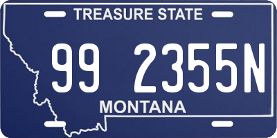 MT license plate 992355N