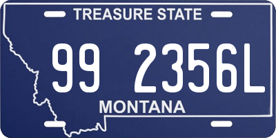 MT license plate 992356L