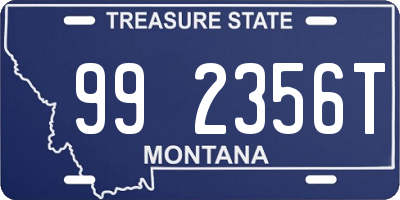 MT license plate 992356T