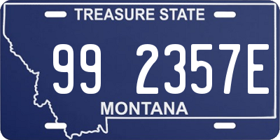 MT license plate 992357E