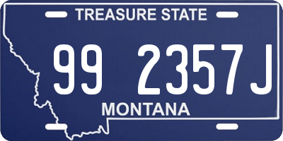 MT license plate 992357J