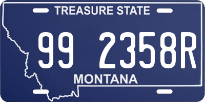 MT license plate 992358R