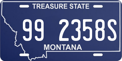 MT license plate 992358S