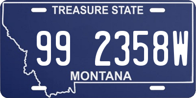 MT license plate 992358W