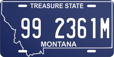 MT license plate 992361M