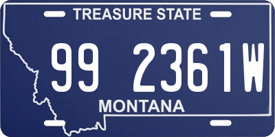 MT license plate 992361W