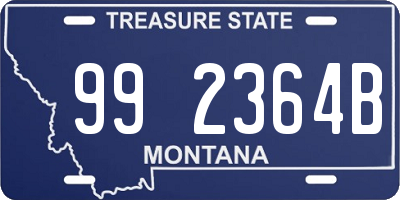 MT license plate 992364B