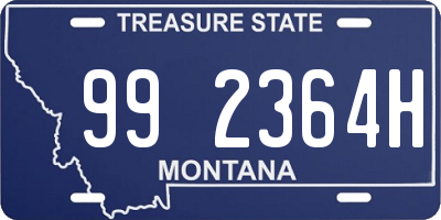 MT license plate 992364H