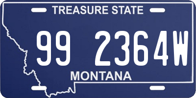 MT license plate 992364W