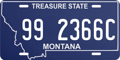 MT license plate 992366C