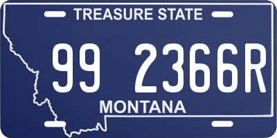 MT license plate 992366R