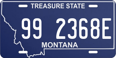 MT license plate 992368E