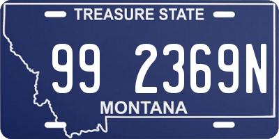 MT license plate 992369N