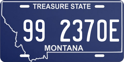 MT license plate 992370E