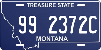 MT license plate 992372C