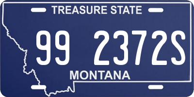 MT license plate 992372S