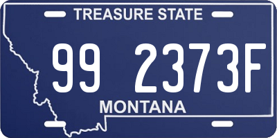 MT license plate 992373F