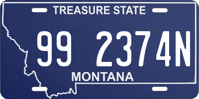 MT license plate 992374N