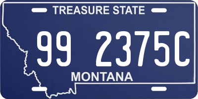 MT license plate 992375C