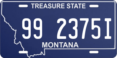 MT license plate 992375I