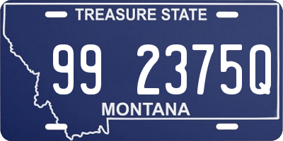 MT license plate 992375Q