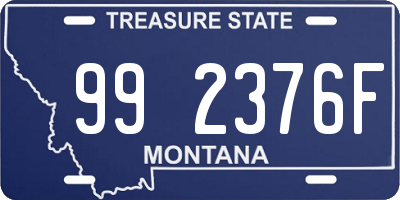 MT license plate 992376F