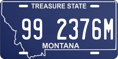 MT license plate 992376M