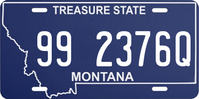 MT license plate 992376Q