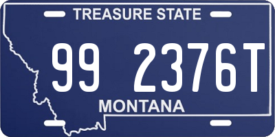 MT license plate 992376T