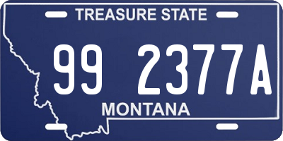 MT license plate 992377A