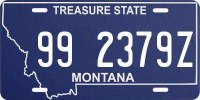 MT license plate 992379Z