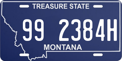 MT license plate 992384H