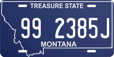 MT license plate 992385J