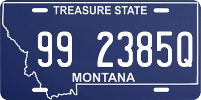 MT license plate 992385Q