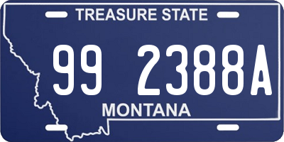 MT license plate 992388A